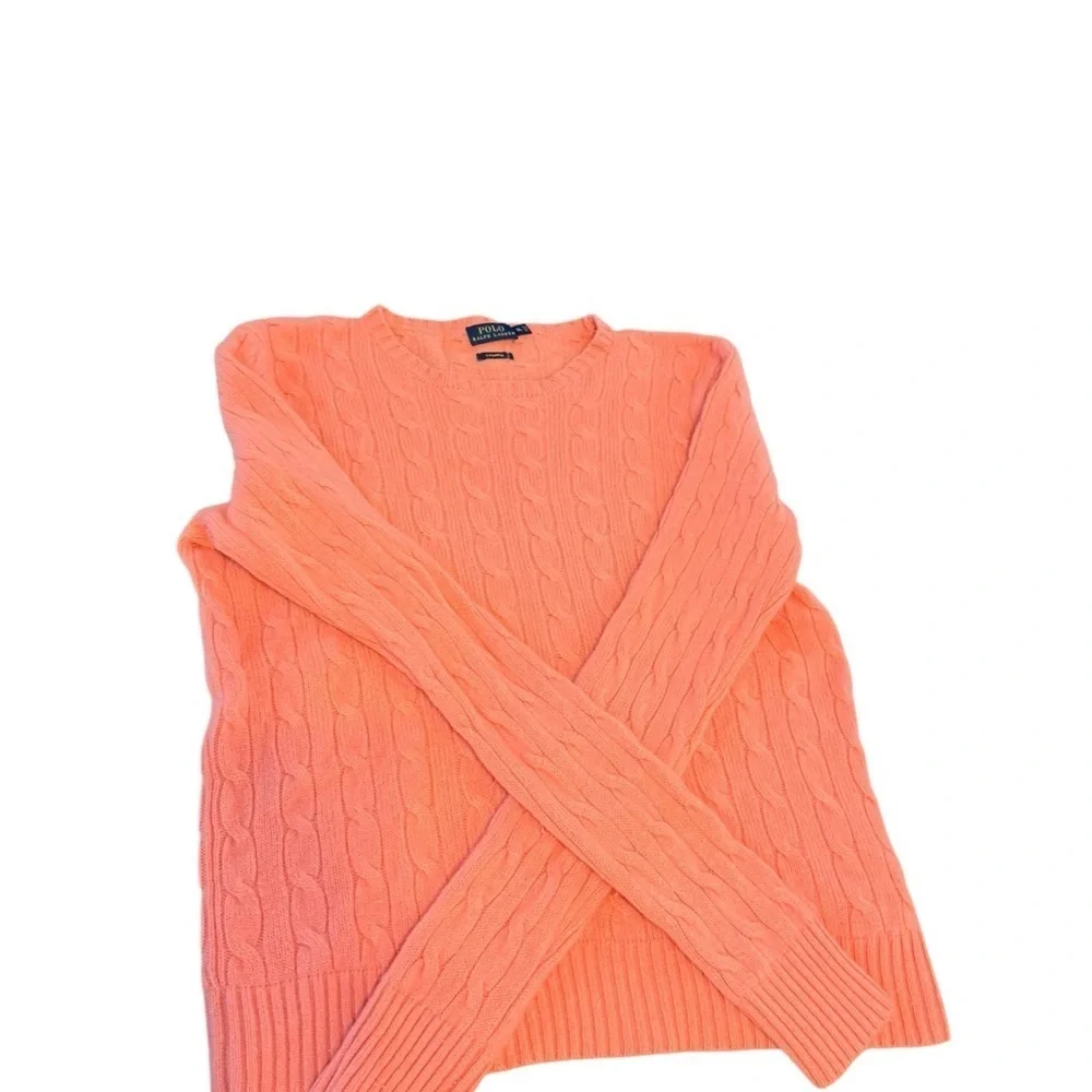 Polo by Ralph Lauren Coral Cableknit Cashmere Knit
